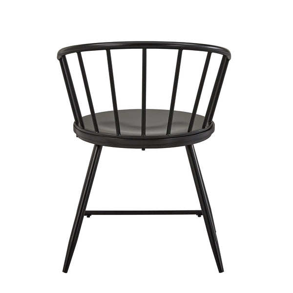 Lydford Windsor Low Back Dining Chair Set with Iron Legs for Modern Spaces
