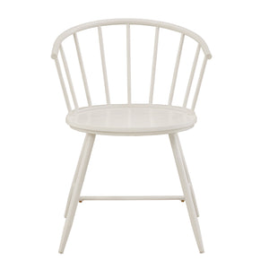 Homelegance Lydford Windsor Low Back Dining Chair Set with Iron Legs for Modern Spaces White 551C2-WH