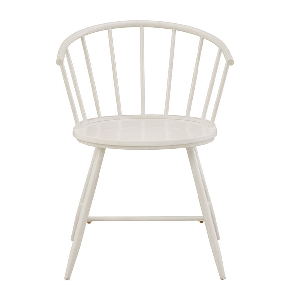 Homelegance Lydford Windsor Low Back Dining Chair Set with Iron Legs for Modern Spaces White 551C2-WH