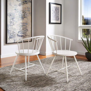 Lydford Windsor Low Back Dining Chair Set with Iron Legs for Modern Spaces