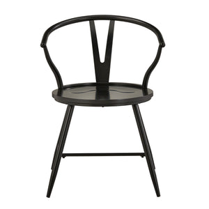 Homelegance Lydford Wishbone Back Iron Dining Chair Set for Stylish Modern Interiors Black 551C3-BK