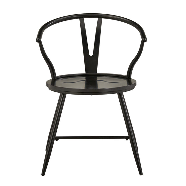 Homelegance Lydford Wishbone Back Iron Dining Chair Set for Stylish Modern Interiors Black 551C3-BK