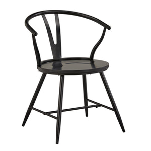 Lydford Wishbone Back Iron Dining Chair Set for Stylish Modern Interiors