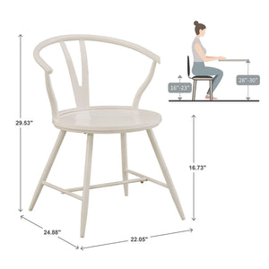 Lydford Wishbone Back Iron Dining Chair Set for Stylish Modern Interiors