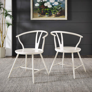 Lydford Wishbone Back Iron Dining Chair Set for Stylish Modern Interiors