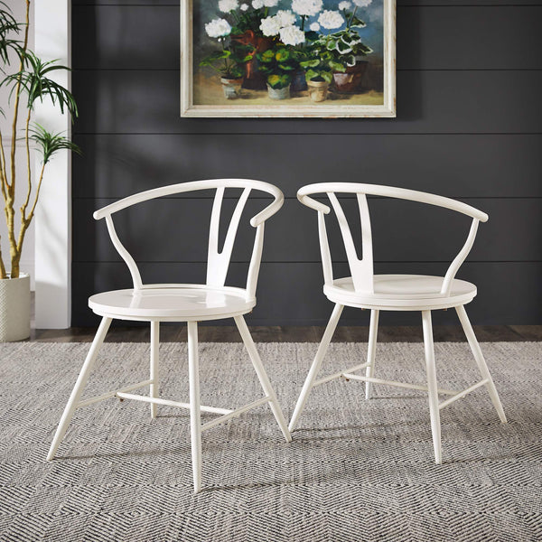 Lydford Wishbone Back Iron Dining Chair Set for Stylish Modern Interiors