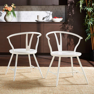 Lydford Wishbone Back Iron Dining Chair Set for Stylish Modern Interiors