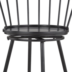 Lydford Windsor Back Swivel Counter Stool with Iron Frame for Kitchen Bar Seating
