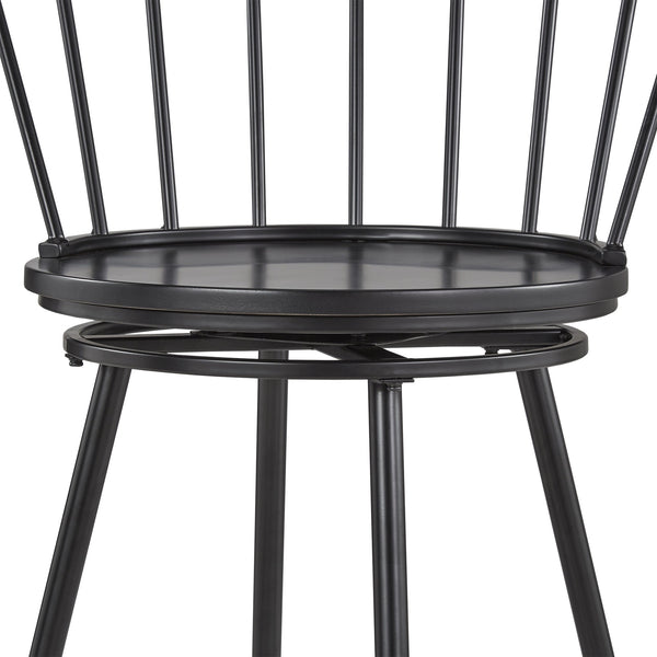 Lydford Windsor Back Swivel Counter Stool with Iron Frame for Kitchen Bar Seating