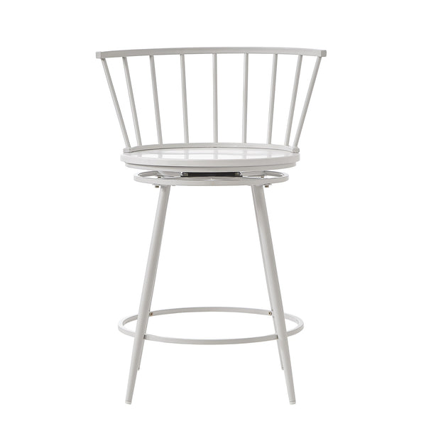 Lydford Windsor Back Swivel Counter Stool with Iron Frame for Kitchen Bar Seating