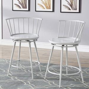 Lydford Windsor Back Swivel Counter Stool with Iron Frame for Kitchen Bar Seating