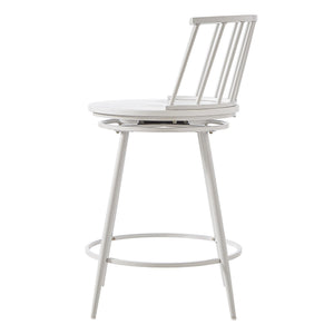 Lydford Windsor Back Swivel Counter Stool with Iron Frame for Kitchen Bar Seating