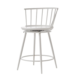 Lydford Windsor Back Swivel Counter Stool with Iron Frame for Kitchen Bar Seating