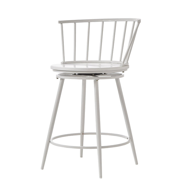 Lydford Windsor Back Swivel Counter Stool with Iron Frame for Kitchen Bar Seating