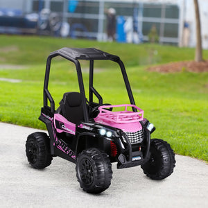 English Elm Aosom 12v Electric Kids Ride on Utv with Remote Control Suspension and Music System W2225P229348