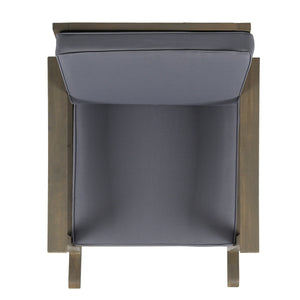 English Elm Christopher Knight Home® - CANDEL Rocking Chair with Acacia Wood Frame and Plush Cushioning — Coastal Comfort, Weather-Resistant Design DARK GREY 39 L x 28 W x 11.75 H N761P272646E