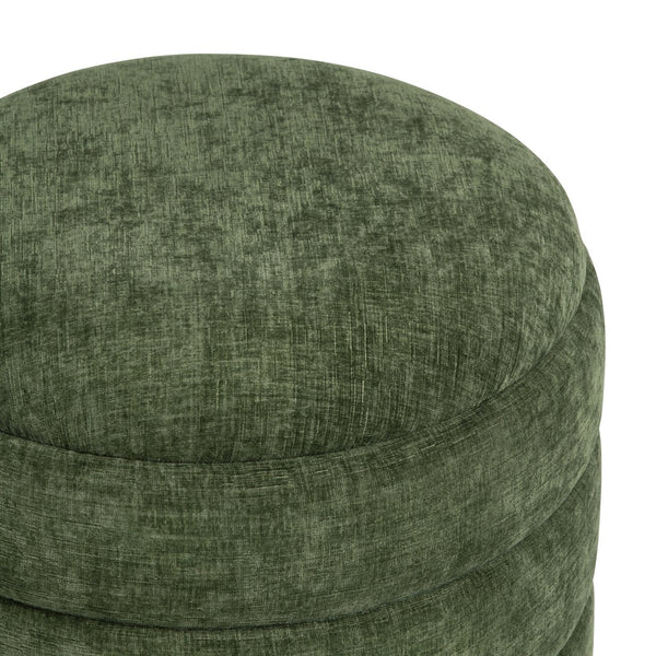 Crestview Collection Modern Storage Ottoman - Stylish Chenille Furniture For Living Room, Bedroom & Entryway Organization Green Mdf Evfzr3996dgrn
