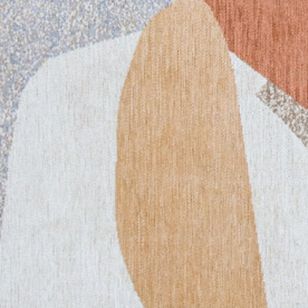 Homeroots 5' X 7' Blue And Gray Abstract Non Skid Area Rug  100% Pet 552014