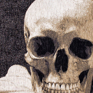 Homeroots 5' X 7' Black And White Funky Skull Non Skid Area Rug  100% Pet 552042