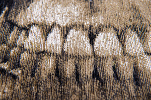 Homeroots 8' Black And White Round Funky Skull Non Skid Area Rug  100% Pet 552047