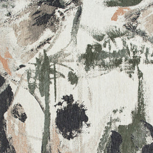 HomeRoots 3' X 5' Gray and Orange Abstract Non-Skid Area Rug – Stylish, Safe, and Perfect for High-Traffic Spaces! 552055