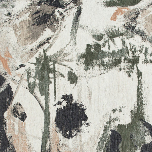 HomeRoots 3' X 5' Gray and Orange Abstract Non-Skid Area Rug – Stylish, Safe, and Perfect for High-Traffic Spaces! 552055