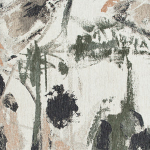 Homeroots 6' X 8' Gray And Orange Abstract Non Skid Area Rug  100% Pet 552057