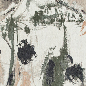 Homeroots 7' X 9' Gray And Orange Abstract Non Skid Area Rug  100% Pet 552058