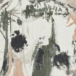 Homeroots 8' X 11' Gray And Orange Abstract Non Skid Area Rug  100% Pet 552059