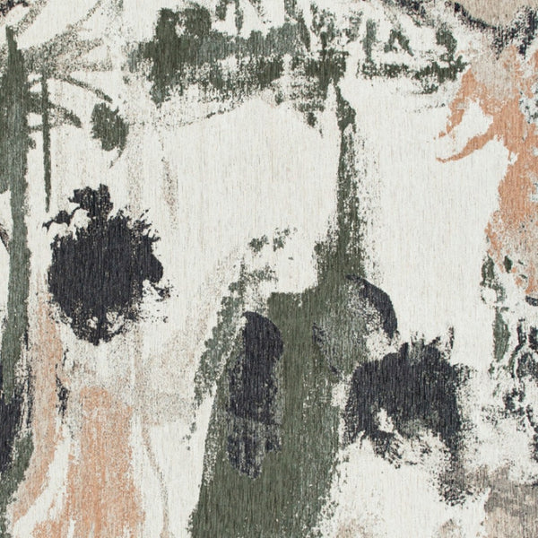 HomeRoots 9' Contemporary Gray and Orange Abstract Non-Skid Area Rug - Perfect for Living Rooms & Bedrooms! 552060