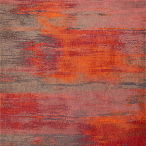 Homeroots 5' X 7' Red And Gray Abstract Non Skid Area Rug  100% Pet 552069