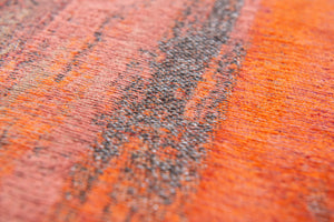 Homeroots 7' X 9' Red And Gray Abstract Non Skid Area Rug  100% Pet 552071