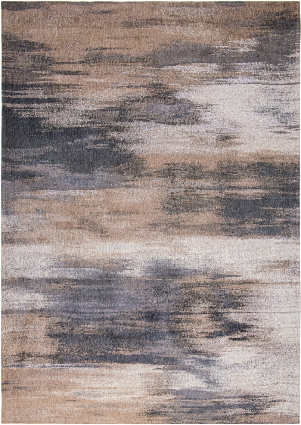 Homeroots 5' X 7' Gray And Beige Abstract Non Skid Area Rug  100% Pet 552081