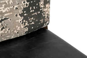 Homeroots Set Of Two Stylish Black Gray And Brown Upholstered Solid Wood Dining Chairs With Nailhead Trim   552134