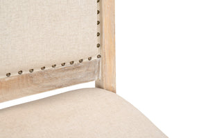 Homeroots 20" Beige And White Side Chair   552143