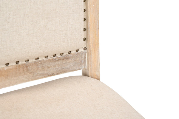 Homeroots 20" Beige And White Side Chair   552143