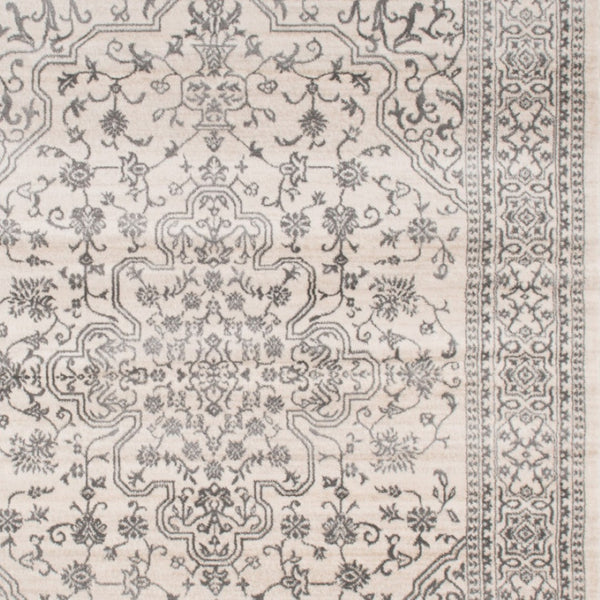 HomeRoots 5' Elegant Ivory and Gray Oriental Area Rug - Timeless Design, Durable, Stain-Resistant for Homes 5' X 8' 552148