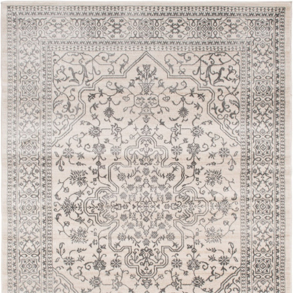 HomeRoots 5' Elegant Ivory and Gray Oriental Area Rug - Timeless Design, Durable, Stain-Resistant for Homes 5' X 8' 552148