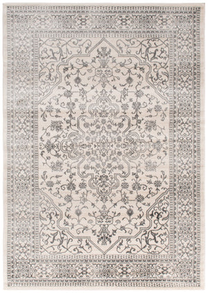 HomeRoots 5' Elegant Ivory and Gray Oriental Area Rug - Timeless Design, Durable, Stain-Resistant for Homes 8' X 10' 552149