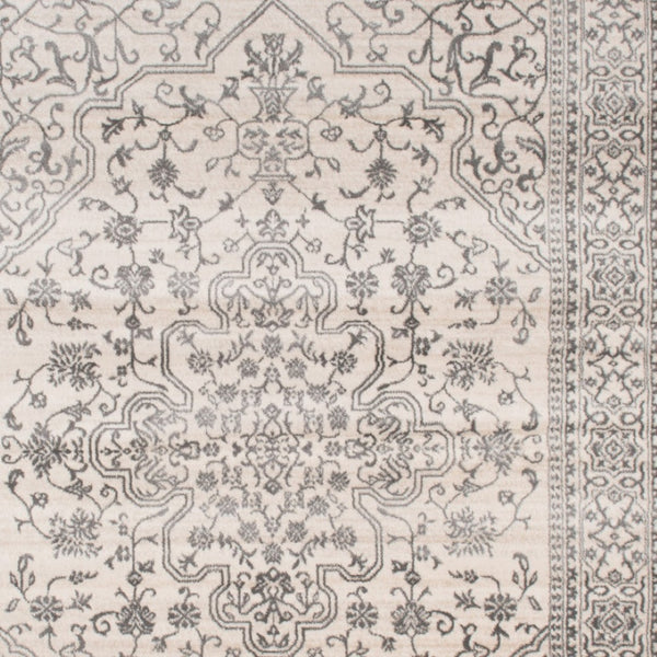 HomeRoots 5' Elegant Ivory and Gray Oriental Area Rug - Timeless Design, Durable, Stain-Resistant for Homes 8' X 10' 552149