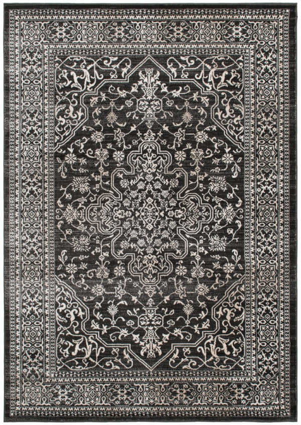 HomeRoots 5' Elegant Ivory and Gray Oriental Area Rug - Timeless Design, Durable, Stain-Resistant for Homes 5' X 8' 552150