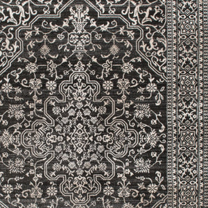 HomeRoots 5' Elegant Ivory and Gray Oriental Area Rug - Timeless Design, Durable, Stain-Resistant for Homes 5' X 8' 552150