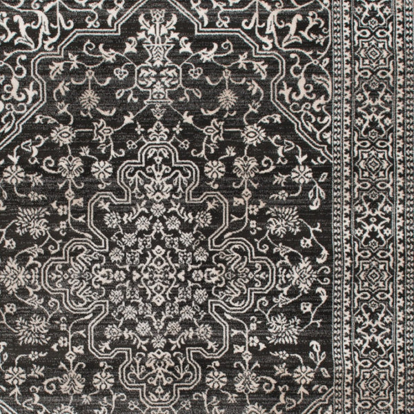 HomeRoots 5' Elegant Ivory and Gray Oriental Area Rug - Timeless Design, Durable, Stain-Resistant for Homes 5' X 8' 552150