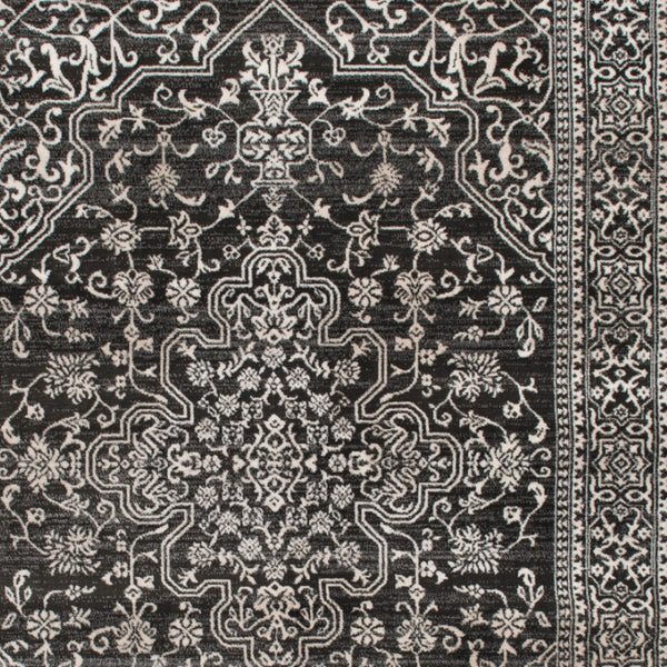 HomeRoots 5' Elegant Ivory and Gray Oriental Area Rug - Timeless Design, Durable, Stain-Resistant for Homes 8' X 10' 552151