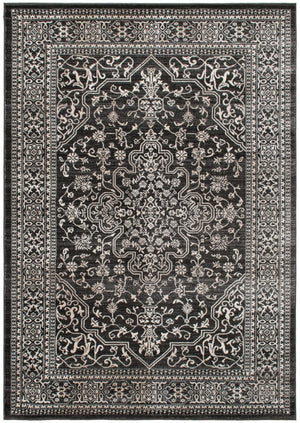 HomeRoots 5' Elegant Ivory and Gray Oriental Area Rug - Timeless Design, Durable, Stain-Resistant for Homes 8' X 10' 552151
