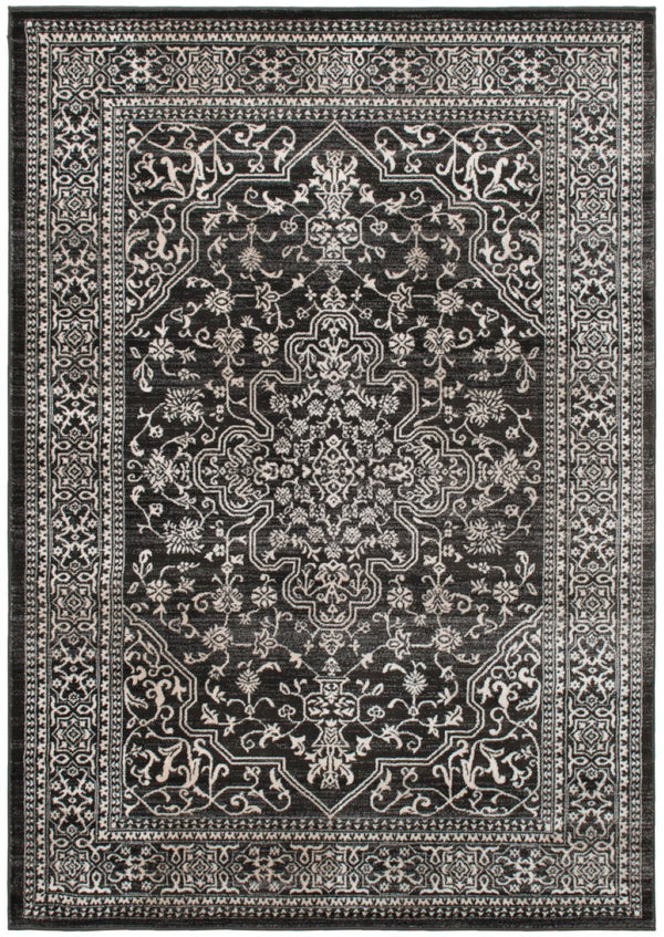 HomeRoots 5' Elegant Ivory and Gray Oriental Area Rug - Timeless Design, Durable, Stain-Resistant for Homes 8' X 10' 552151