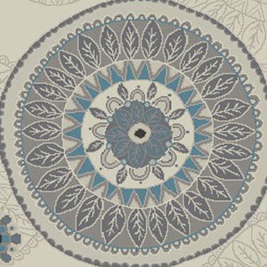 HomeRoots 5' Modern Ivory and Gray Geometric Area Rug – Soft, Stain-Resistant Design for Stylish Spaces 5' X 8' 552152
