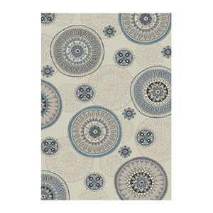 HomeRoots 5' Modern Ivory and Gray Geometric Area Rug – Soft, Stain-Resistant Design for Stylish Spaces 8' X 10' 552153
