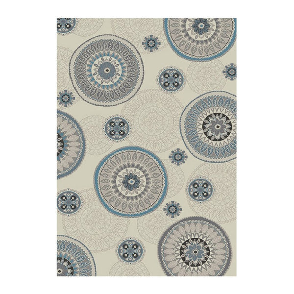 HomeRoots 5' Modern Ivory and Gray Geometric Area Rug – Soft, Stain-Resistant Design for Stylish Spaces 8' X 10' 552153