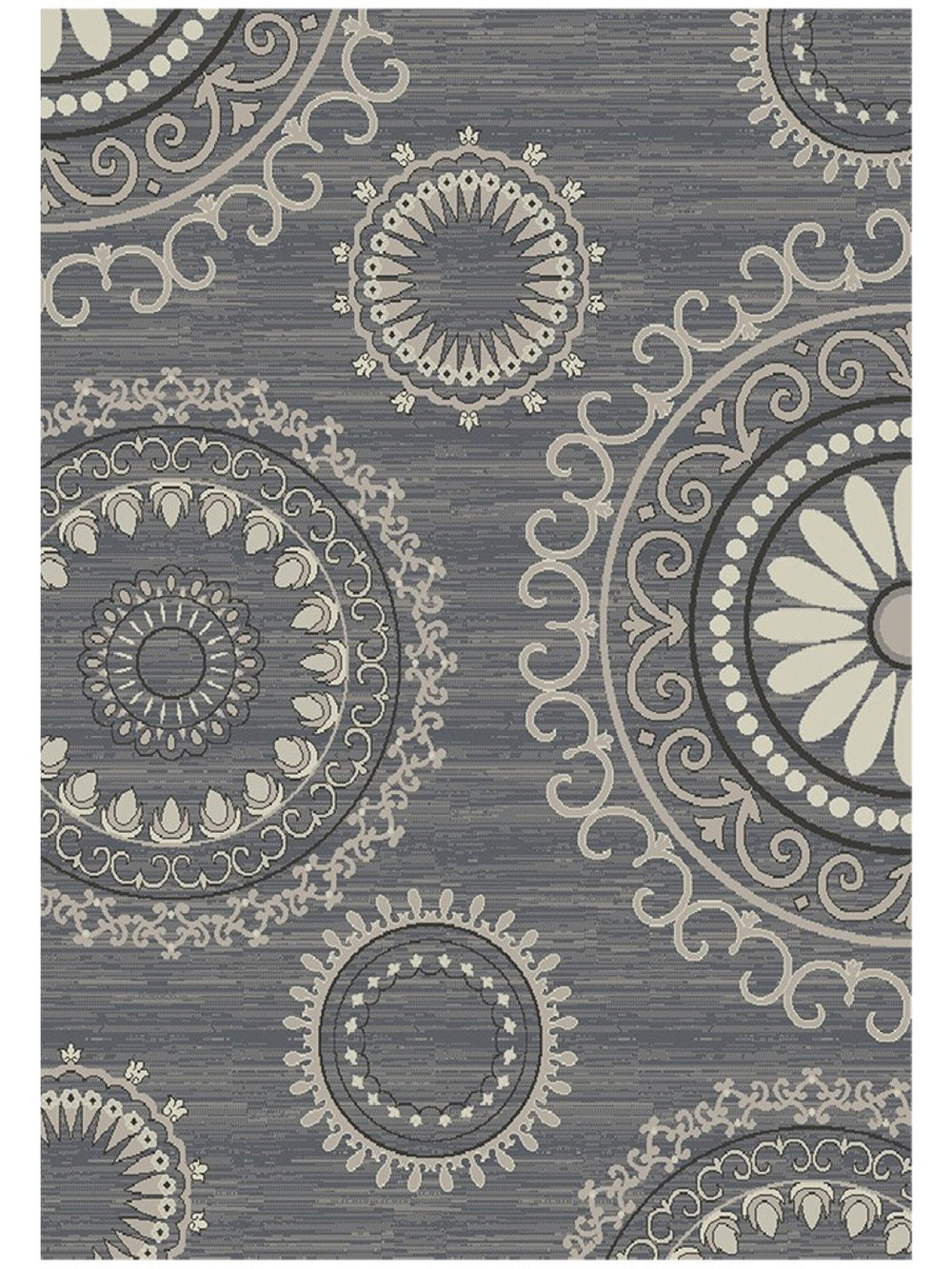 HomeRoots 5' Modern Gray and Ivory Geometric Area Rug – Stylish, Durable Design for Homes with Kids & Pets 5' X 8' 552154